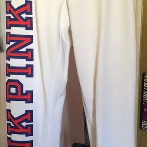 Pink brand sweatpants white/ red size XS